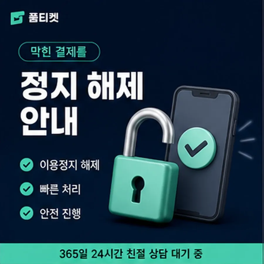 품티켓 한도 소액결제 미납 한도 미납 항목 구분 안내 이미지